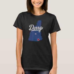 Camiseta Derry New Hampshire NH Map