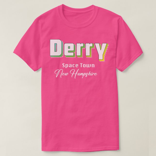 Camiseta Derry New Hampshire Yellow Text (Frente do Design)