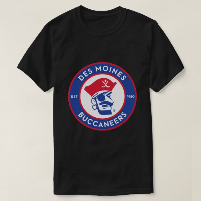 Camiseta Des Moines Buccaneers Classic T-Shirt (Frente do Design)