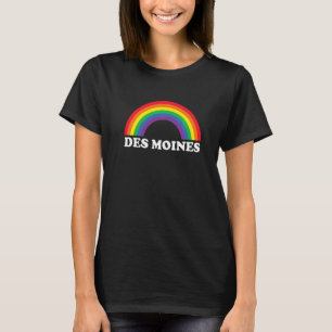 Camiseta Des Moines Rainbow LGBTQ Orgulho gay Lesbians Quee
