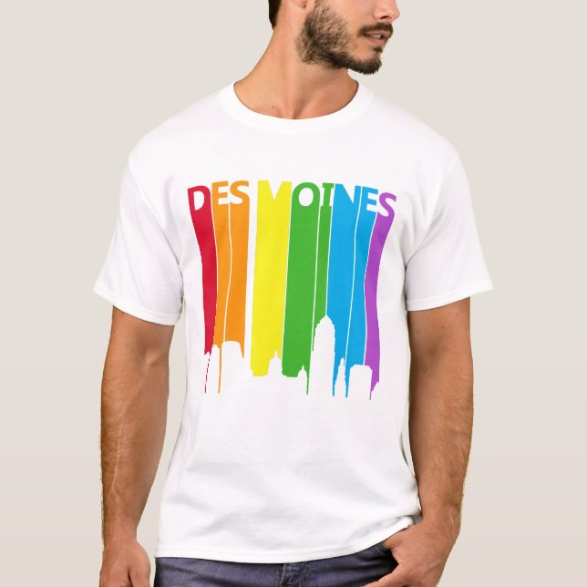 Camiseta Des Moines Rainbow T-Shirt (Frente)