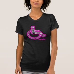 Camiseta Desabilitou no t-shirt retro das mulheres