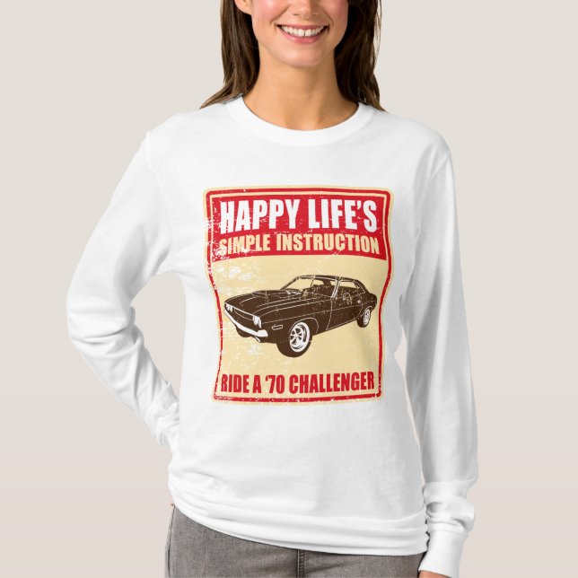 Camiseta Desafiador de 1970 Dodge (Frente)