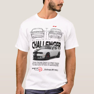 Camiseta Desafiador de Dodge - Energia do Carro Muscular e