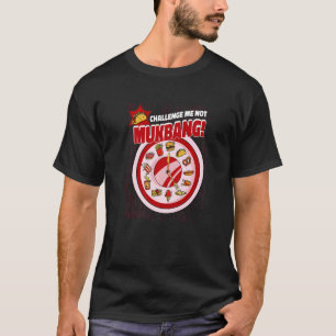 Camiseta Desafie-Me Não Mukbang Quantidade Comendo Mukbang