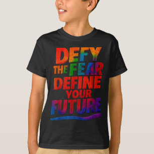 Camiseta Desafie o Medo Defina Seu Futuro Citação Motivacio
