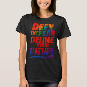 Camiseta Desafie o Medo Defina Seu Futuro Citação Motivacio