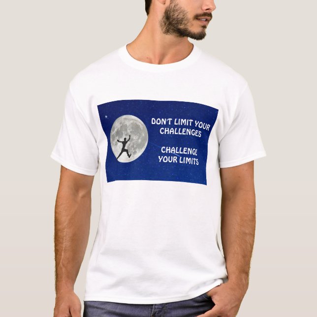 Camiseta Desafie seus limites de citação motivacional T-Shi (Frente)