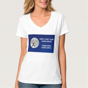 Camiseta Desafie seus limites de citação motivacional T-Shi