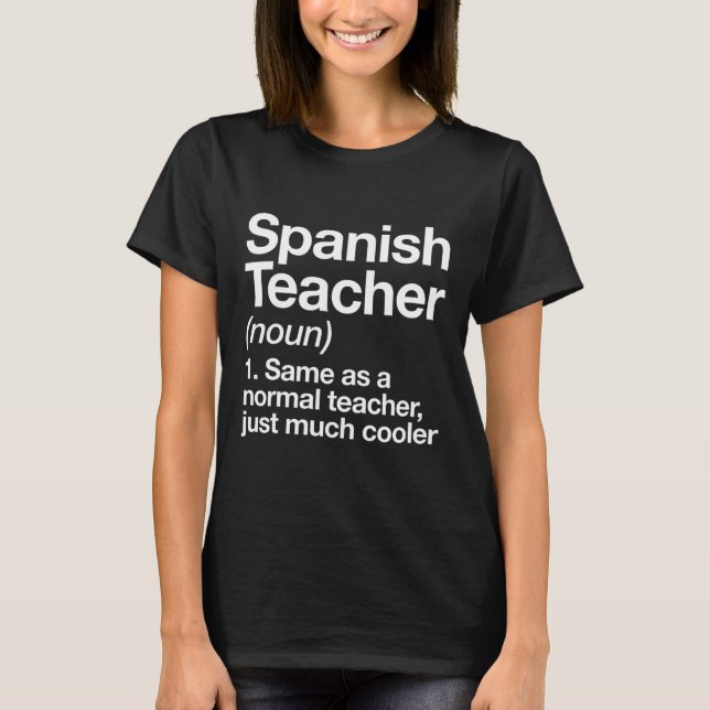 Camiseta Desafio De Definição De Professores Espanhol De By (Frente)