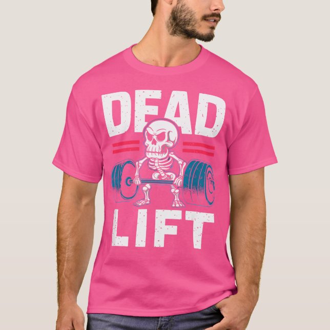 Camiseta Desafio De Elevação De Barbell Bones (Frente)
