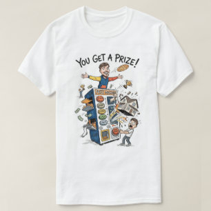 Camiseta Desafio de Prêmio Engraçado Cartoon