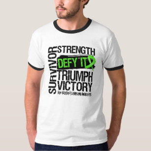Camiseta Desafio do sobrevivente do linfoma Non-Hodgkin ele