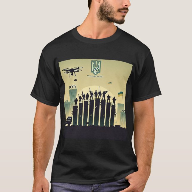 Camiseta Desafio em Kiev Skyline (Frente)