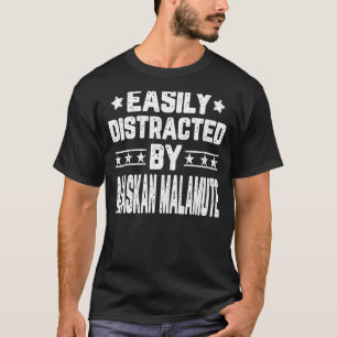Camiseta Desalojado Facilmente Pelo Cachorro Malamute Do Al