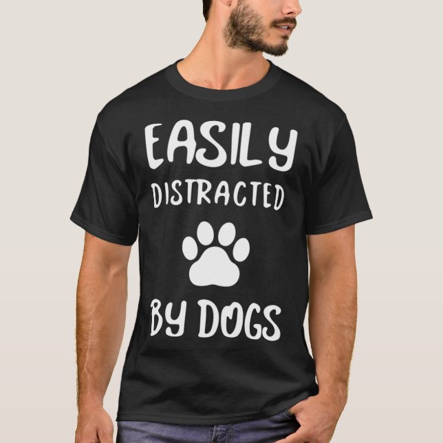 Camiseta Desalojado Facilmente Por Cães Cachorros Cachorros (Frente)