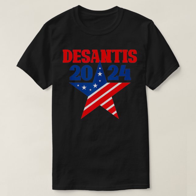 Camiseta Desantis 2024, Governador da Flórida - Estrela da  (Frente do Design)