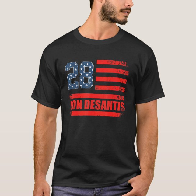 Camiseta Desantis 2028 American Flag USA Flag 2 (Frente)