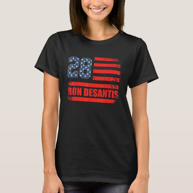Camiseta Desantis 2028 American Flag USA Flag 2 (Frente)