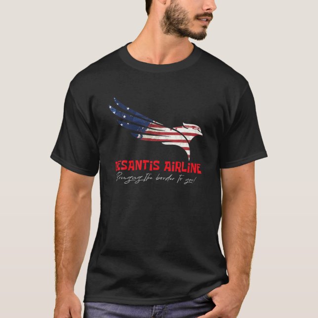 Camiseta Desantis Airlines Engraçado Memória Política Ron D (Frente)