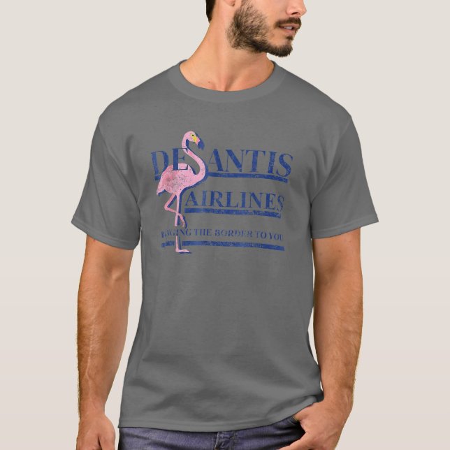 Camiseta Desantis Airlines Engraçado Memória Política Ron D (Frente)