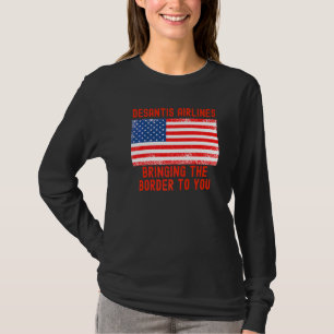 Camiseta Desantis Airlines  Marthas Vineyard Meme Bandeira 