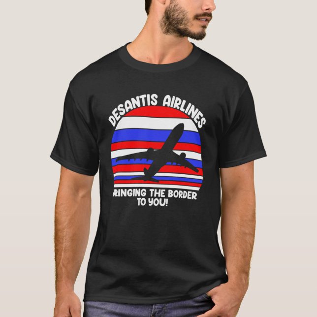 Camiseta DeSantis Airlines Retro American Flag (Frente)