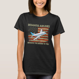 Camiseta DeSantis Airlines Shirt, Ron DeSantis T-Shirt Poli