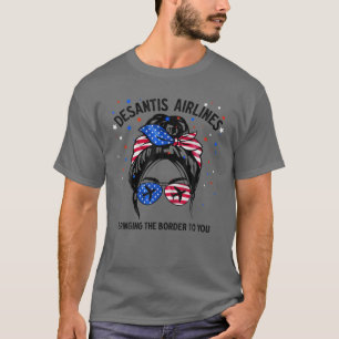 Camiseta Desantis Airlines Trazendo A Fronteira Para Você M
