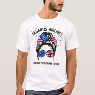 Camiseta Desantis Airlines Trazendo A Fronteira Para Você M