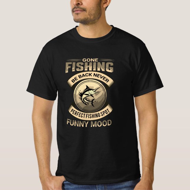 Camiseta Desapareceu da pesca - A vida pode esperar (Frente)