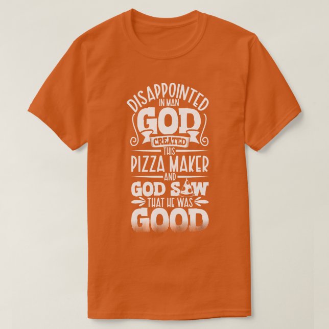 Camiseta Desapontado com o perito em pizza (Frente do Design)