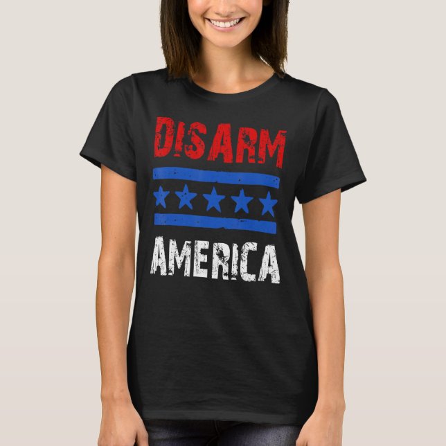 Camiseta Desarmar a emenda Patriótica Americana cita segund (Frente)