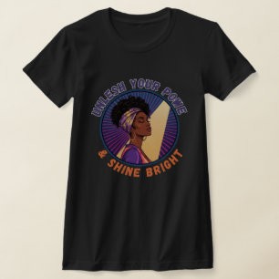 Camiseta Desbloqueie Seu Poder Empoderamento da Mulher Negr