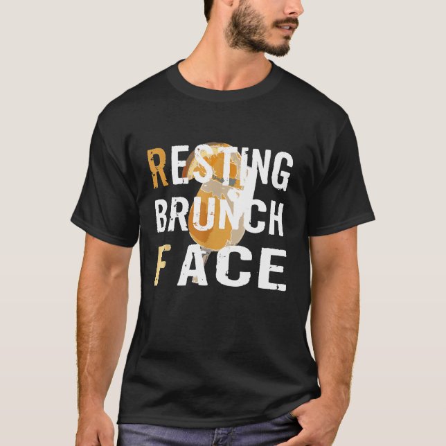 Camiseta Descansando Brunch Face Champagne Mimosa Funny (Frente)