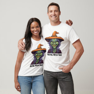 Camiseta Descansar Com Rosto - Camisa-T Halloween