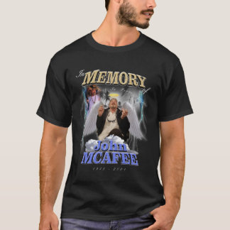 Camiseta Descanse em Paz John McAfee