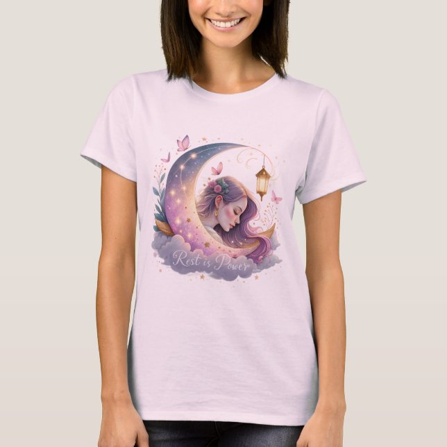 Camiseta Descanso é poder - Deusa Lua Celestial (Frente)