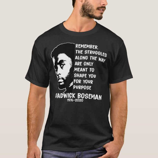Camiseta Descanso Em Paz Chadwick Boseman Essencial  (Frente)