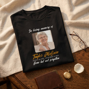 Camiseta Descanso em Paz Memorial Personalizado do Crio T-S