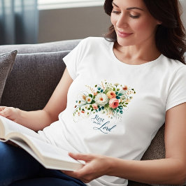 Camiseta Descanso no Senhor floral