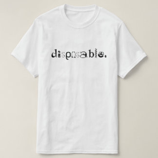 Camiseta descartável.