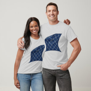 Camiseta Descascando a xadrez azul
