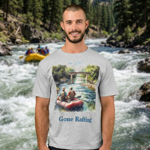 Camiseta Descendo a Correnteza em Balsa Aventura no Rio Bra