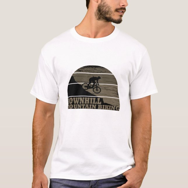 Camiseta Descida de bicicleta de montanha (Frente)