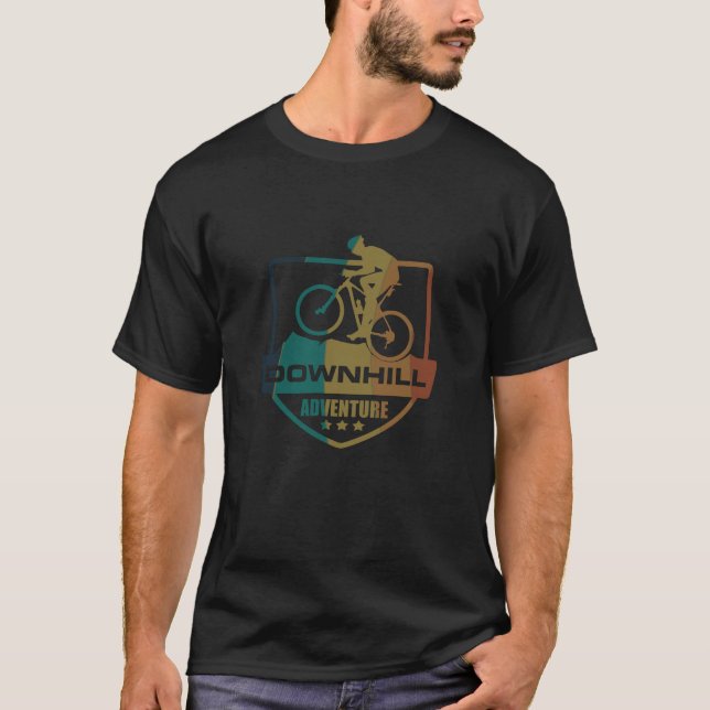 Camiseta Descida de bicicleta de montanha (Frente)