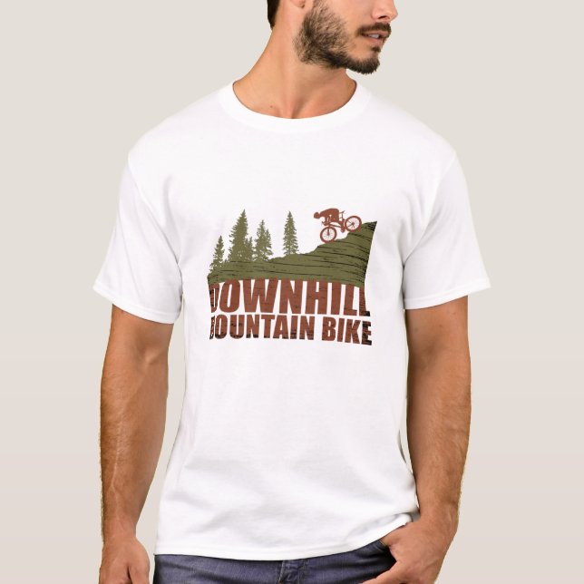 Camiseta Descida de bicicleta de montanha (Frente)