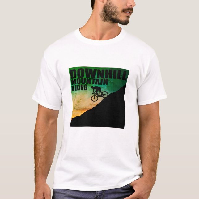 Camiseta Descida de bicicleta de montanha (Frente)