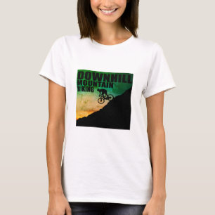 Camiseta Descida de bicicleta de montanha