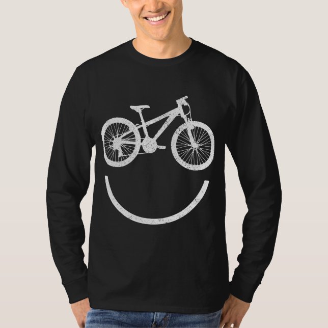 Camiseta Descida de bicicleta de montanha MTB Engraçado Pre (Frente)